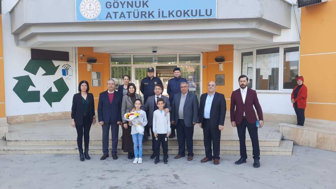 İlçe Kaymakamımız Sn Hüseyin ÇAM ve İlçe Milli Eğitim Müdürümüz Sn Semra BEKAR, Göynük Atatürk İlkokulu'nu Ziyaret Ettiler